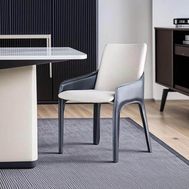 意式极简家妆用餐椅白色椅靠师背椅子轻奢设计马鞍皮餐BCW黑桌椅,电子元器件市场,其它元器件,淘宝优惠券,粉丝福利购,淘宝优惠卷