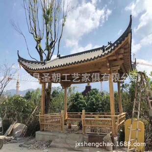 古厂家制作户945外林景观庭新院农村仿四园角古建彩绘凉亭设计安
