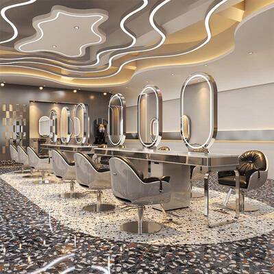 全网理发店镜台单发镜理发店红JS250102镜发廊专用双面身落地款镜