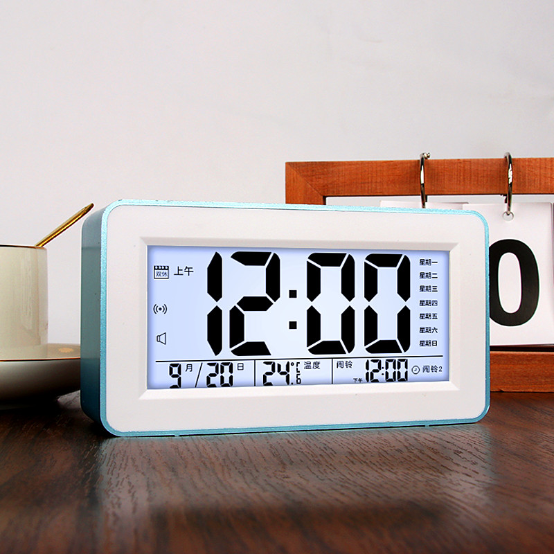 闹钟学生用床头静音电子钟数字小时钟简约儿童男女闹铃大铃声音乐