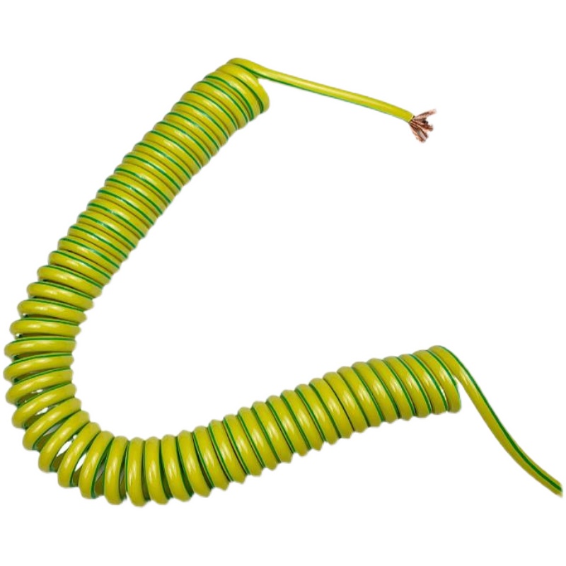 单芯电缆线PU1芯4/6/10平方毫米黄绿线接地线弹簧线螺旋线电源线