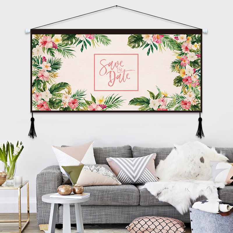 清新卧室床头画沙发背景墙简约客厅壁画挂画风景画客厅装饰画挂毯