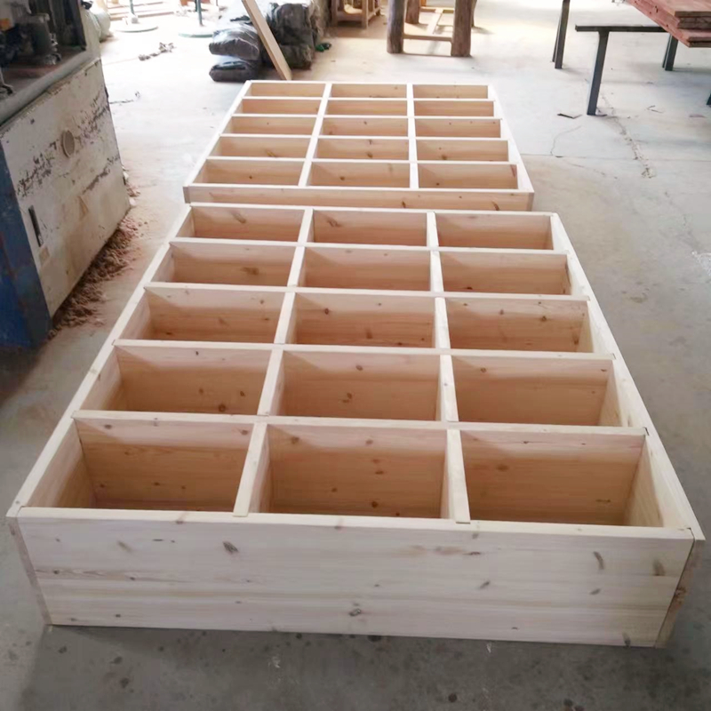 松木书架定制儿童免漆原木书柜隔断置物架储物柜满墙落地实木格子