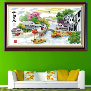 美派斯小件刺绣打发时间梦里江南十字绣2026新款线绣客厅玄关山水