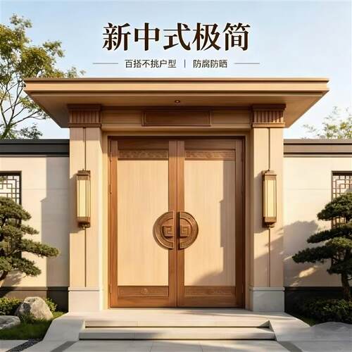 实木仿古大门中式复古大门室内别墅庭院大门双开门厂家直供可定制