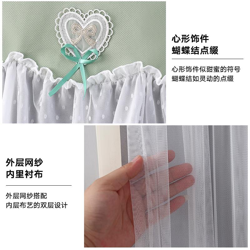 门帘隔断帘蕾丝纱帘2026新款高档防蚊隐私防窥遮挡帘女生卧室夏季图片