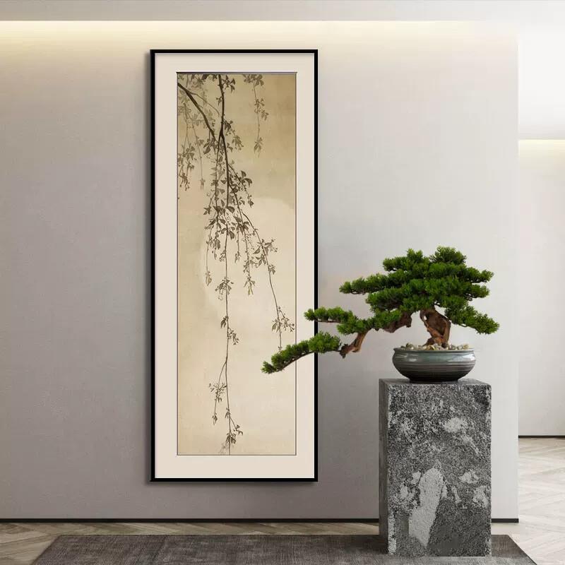 新中式装饰画墙壁艺术装饰品竖版中式客厅挂画简约书房氛围布置