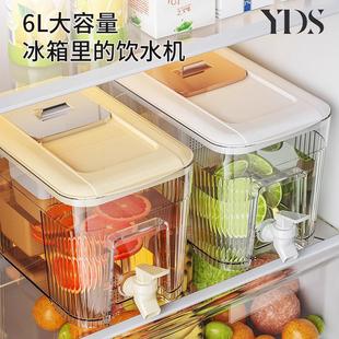 果汁饮料日式 日本冷水壶带龙头家用大容量装 冷泡茶壶野餐便携水桶