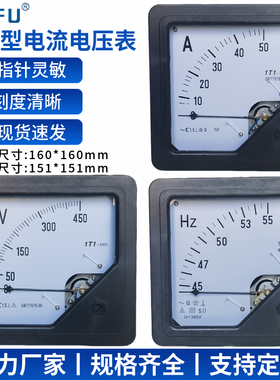 1T1指针式交流电流表电压表50A100A200A450V12KV380V频率表赫磁表