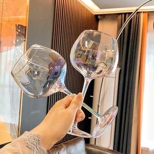 彩虹水晶红酒杯香槟杯醒酒器家用奢华高档套装 英式 大肚勃艮第高脚