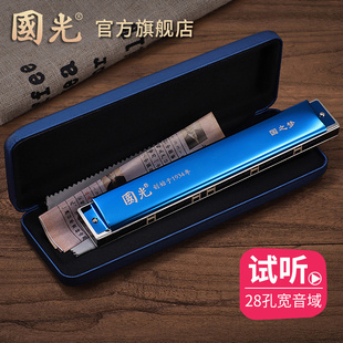 口琴十大品牌国光28孔复音重音初学者儿童学生成人男女自学入门专