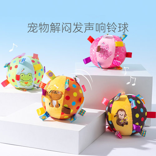狗狗毛绒发声响铃球玩具球宠物耐咬陪伴互动中大型犬训练足球用品