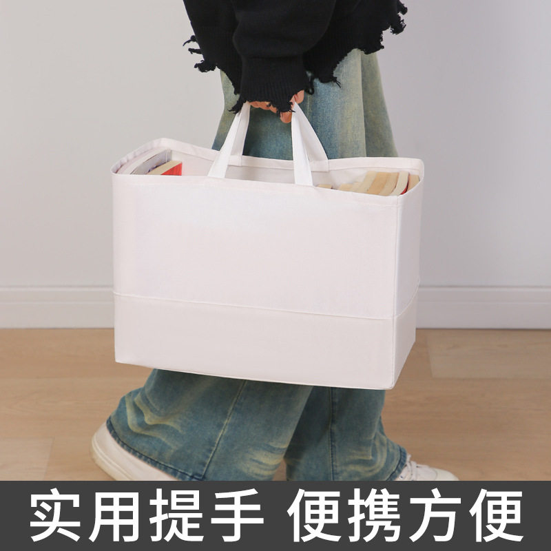 内衣布艺收纳筐折叠大号帆布手提袋衣物玩具杂物分类整理箱收纳篮