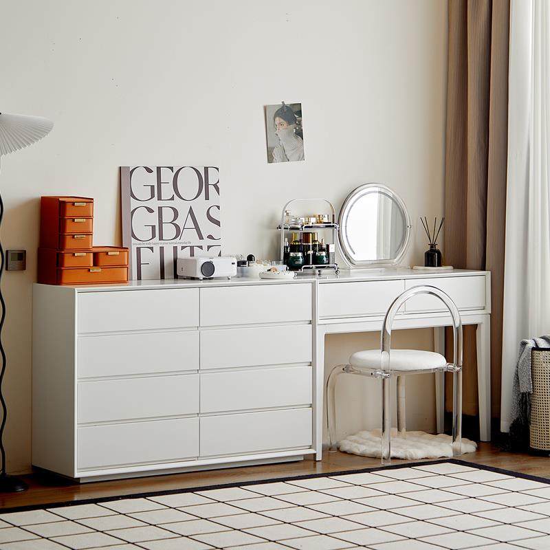 图柏丽实木八斗柜梳妆台一体现代简约卧室收纳储物柜轻奢化妆桌