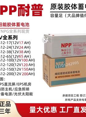 NPP耐普胶体免维护铅酸蓄电池NPG12V100AH24AH38AH65AH150AH200AH