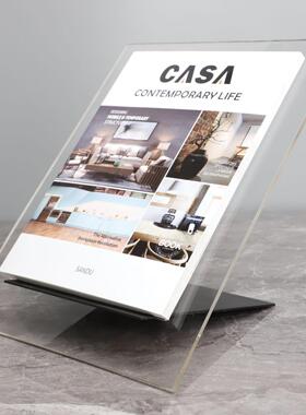 现代简约大理石展示架亚克力书架摆件客厅样板件办公室家居装饰品