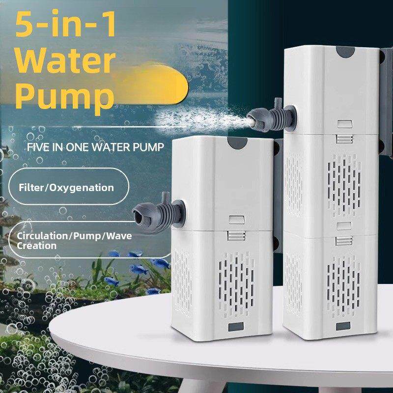 家用鱼缸内置过滤器一体机循环水泵小型净水静音增氧气泵造浪吸粪