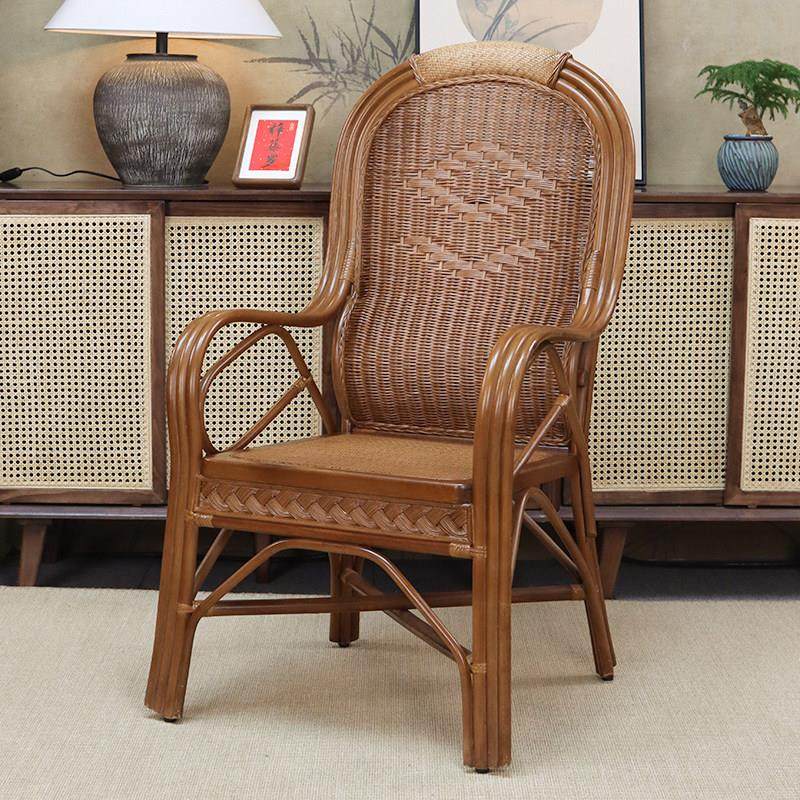 天然藤椅子靠背椅单人真腾椅办公椅家用阳台电脑椅高靠背椅休闲椅,住宅家具,阳台椅,淘宝优惠券,粉丝福利购,淘宝优惠卷