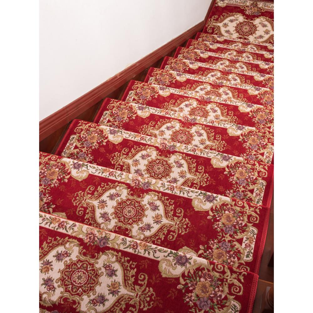 欧式楼梯踏步垫免胶自粘实木楼梯垫子防滑垫家用楼梯地毯满铺定制