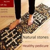 雨花石足垫鹅卵石足底按摩垫脚底按摩器足疗地垫脚垫石子路指压板