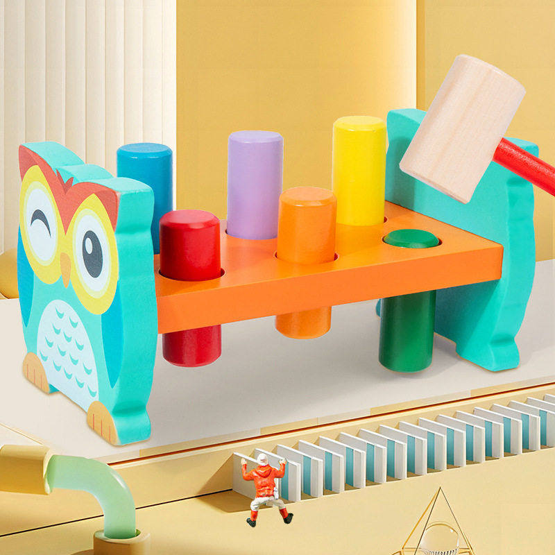 跨境儿童猫头鹰彩色打木桩趣味打桩台手眼协调颜色认知敲打玩具,玩具/童车/益智/积木/模型,其它早教玩具类,淘宝优惠券,粉丝福利购,淘宝优惠卷