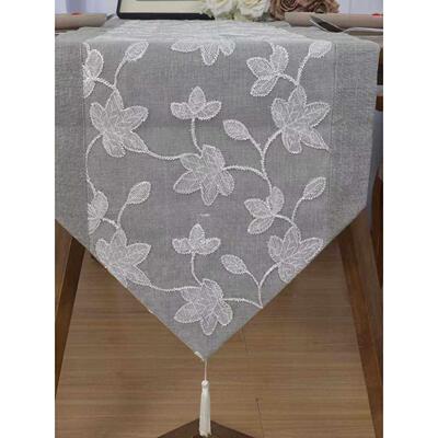 欧式立体绣花桌旗40X180cm