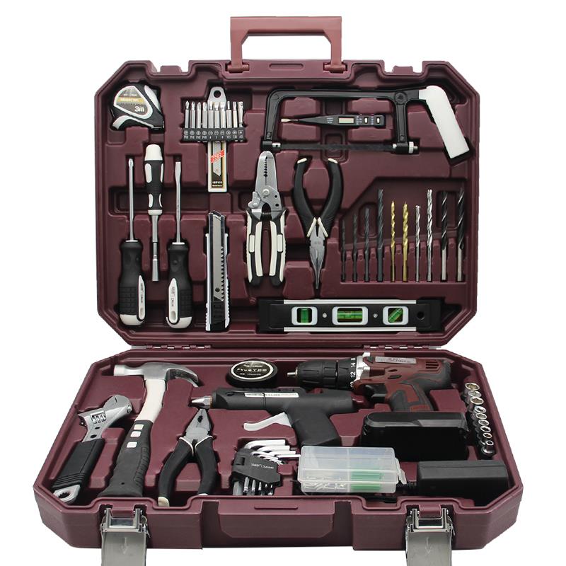 德国优质进口Ruide工具箱套装家用五金多功能家用维修充电钻电工