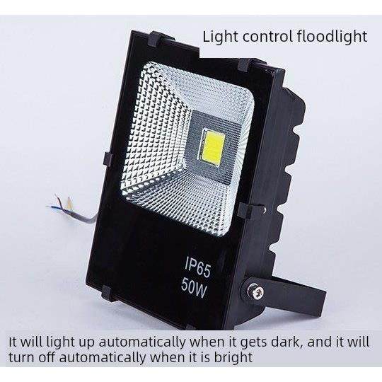 Led光控泛光灯户外防水太阳能光控射灯12V24V补光自动传感器灯