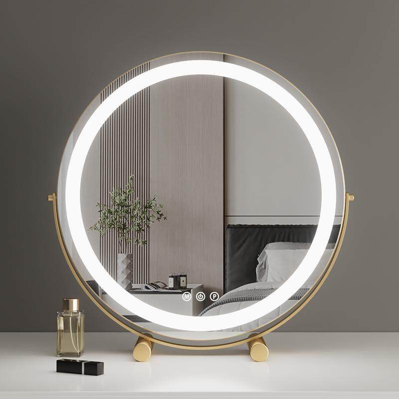 led化妆镜台式带灯桌面化妆台智能卧室补光充电大镜子圆形单面镜,家庭/个人清洁工具,LED化妆镜,淘宝优惠券,粉丝福利购,淘宝优惠卷