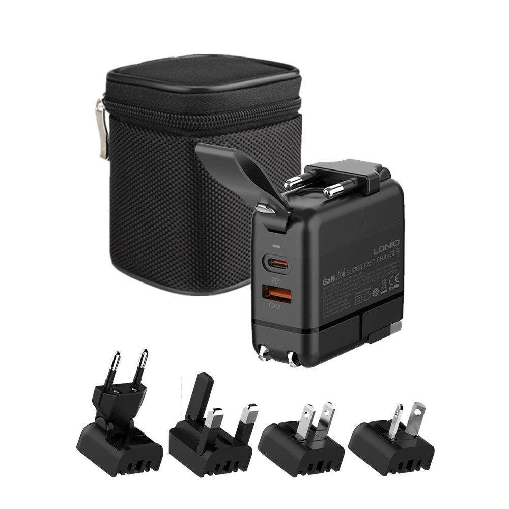 旅行转换插头全球通PD65W氮化镓充电器英规新加坡美国意大利澳洲