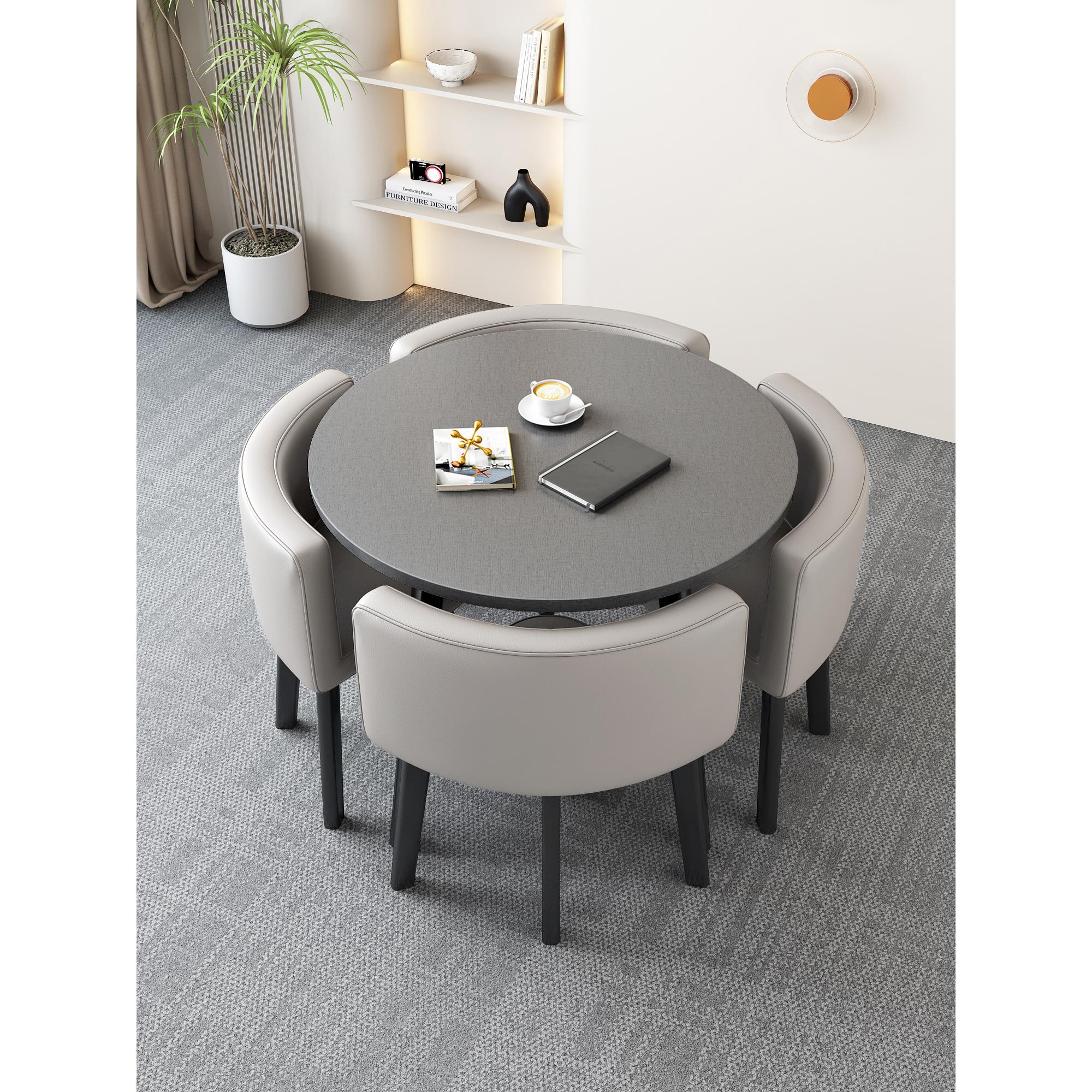 简约洽谈桌椅组合商铺店面小圆桌办公室商务休息会客接待休闲桌椅