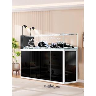 原生水缸底部过滤超白鱼缸客厅大型2025新办公室景观生态水族馆