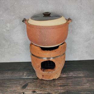 手工陶土柴火炉农村红泥炉土菜馆饭店煨菜土炉子炭炉火锅土灶商用
