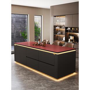 花瓣七平岛餐桌家用可伸缩中心桌小公寓可及高端浇桌开放式桌