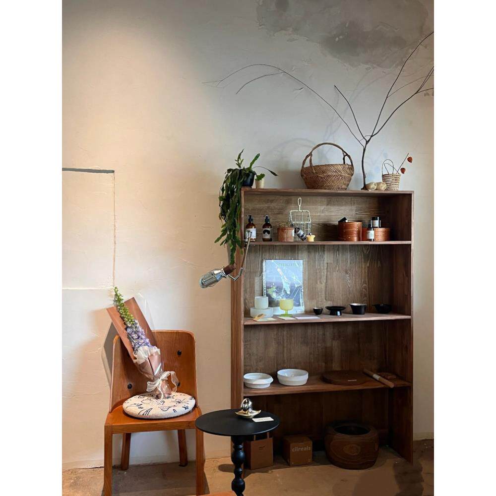 实木服装店展示柜陈列柜货架多层置物架落地式咖啡店甜品店展示架