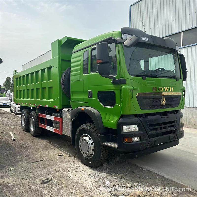 重汽大泵自卸车 豪沃375马力矿用碎石运输车 出口专用