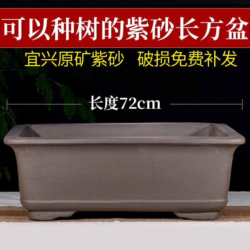 宜兴精品特大号长方盆景盆榕树花盆君子兰陶瓷花盆阳台室内盆景盆