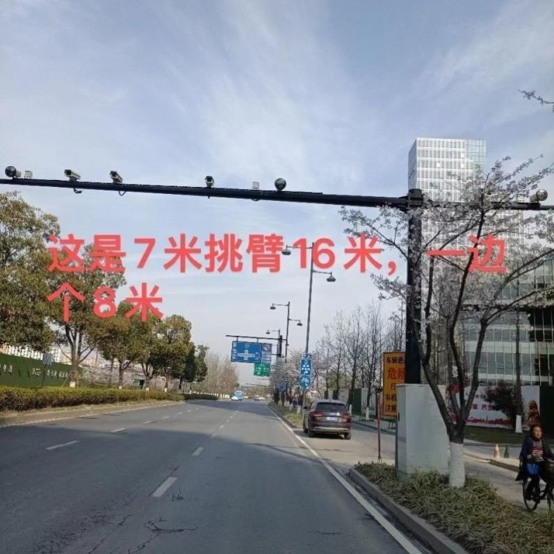 道路八角杆L型监控立杆不锈钢指示牌信号灯杆红绿灯6米交通标志杆
