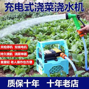 充电抽水泵淋菜浇菜神器小型12V抽水机家用户外农用浇水泵 便携式