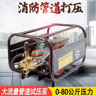 消防管道打压泵高压洗车机清洗机电动试压泵水管测漏220v大流量
