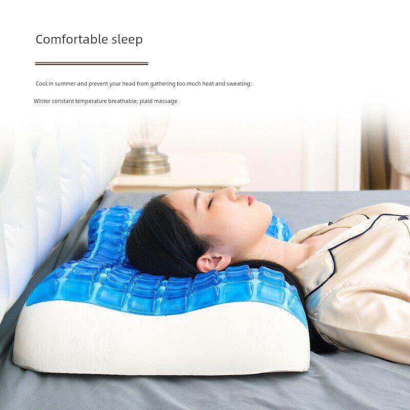 凝胶枕头助睡眠护劲椎记忆棉枕芯护颈枕夏季清凉睡觉用修覆颈椎枕