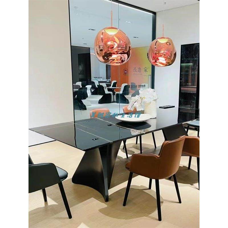 意大利极简劳伦金大理石餐桌设计师定制长方形家庭别墅餐桌和椅子,住宅家具,大理石餐桌,淘宝优惠券,粉丝福利购,淘宝优惠卷