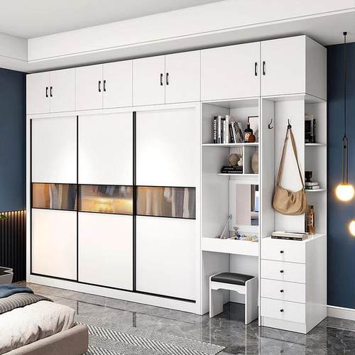 衣柜推拉门定制现代简约pet衣柜门定做卧室钢化玻璃滑动移门订制