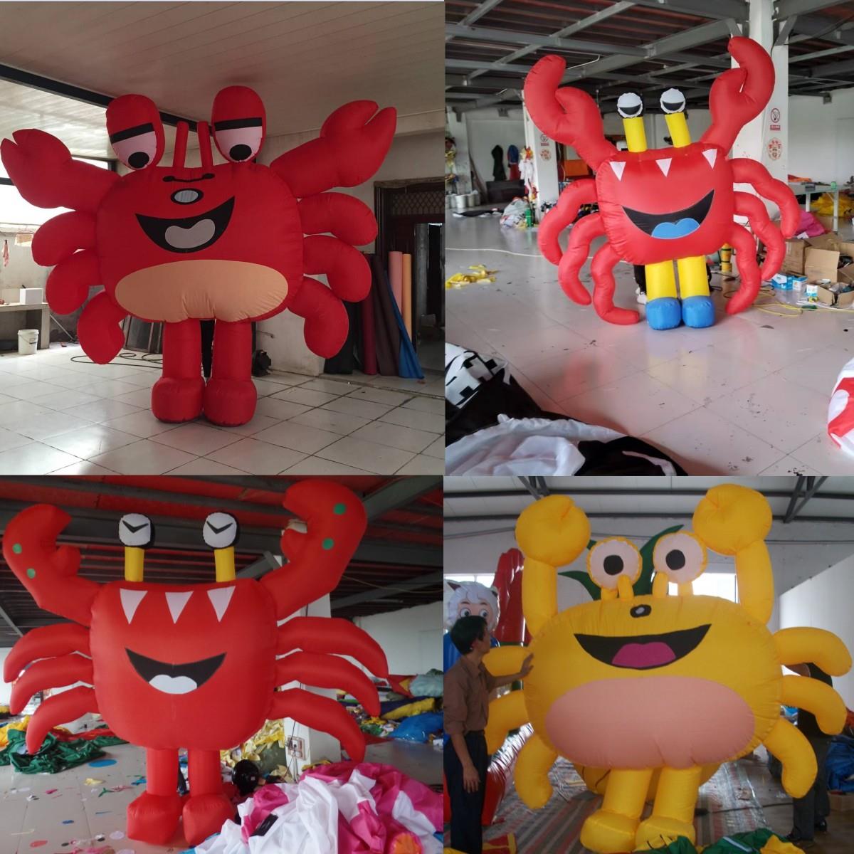 定制充气螃蟹气模开业发光广告气球大闸蟹拱门定制卡通小龙虾模型