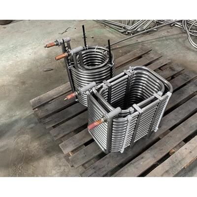 厂家直销专业定做方形304不锈钢盘管蒸发器冷却器热开关