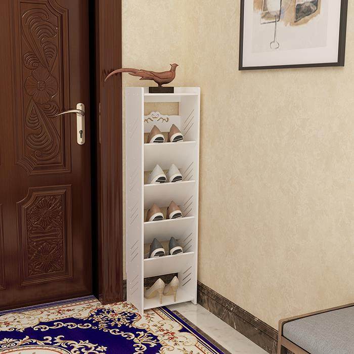 门口夹缝小鞋架经济型欧式多层简易迷你防尘卫生间防水鞋柜省空间