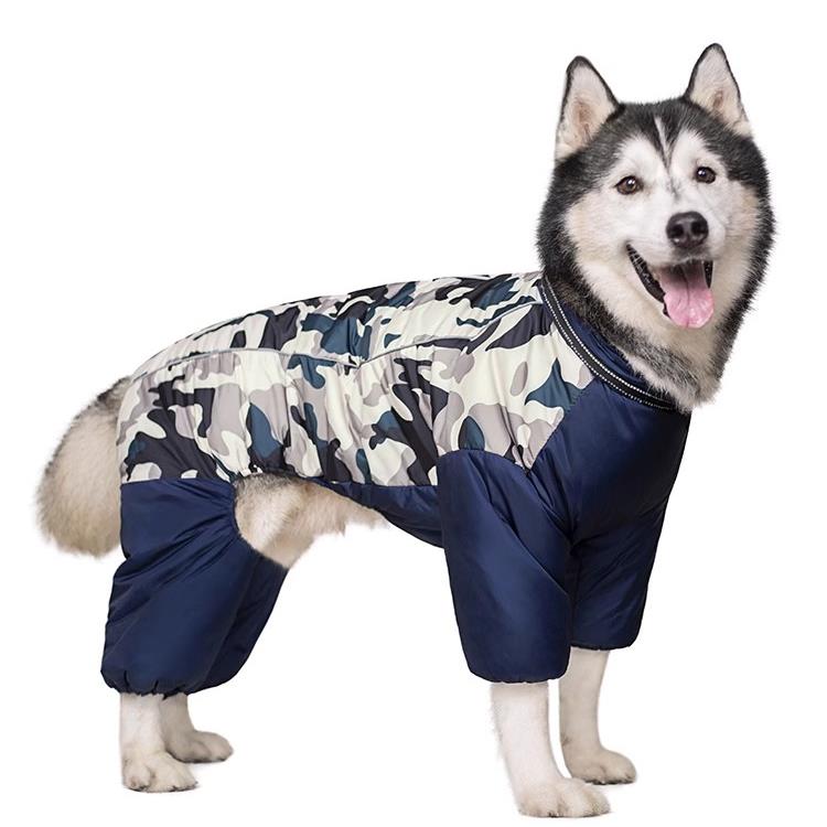 拉布拉多棉衣中大型犬棉服金毛柴犬秋冬装宠物加绒加厚红色四脚衣