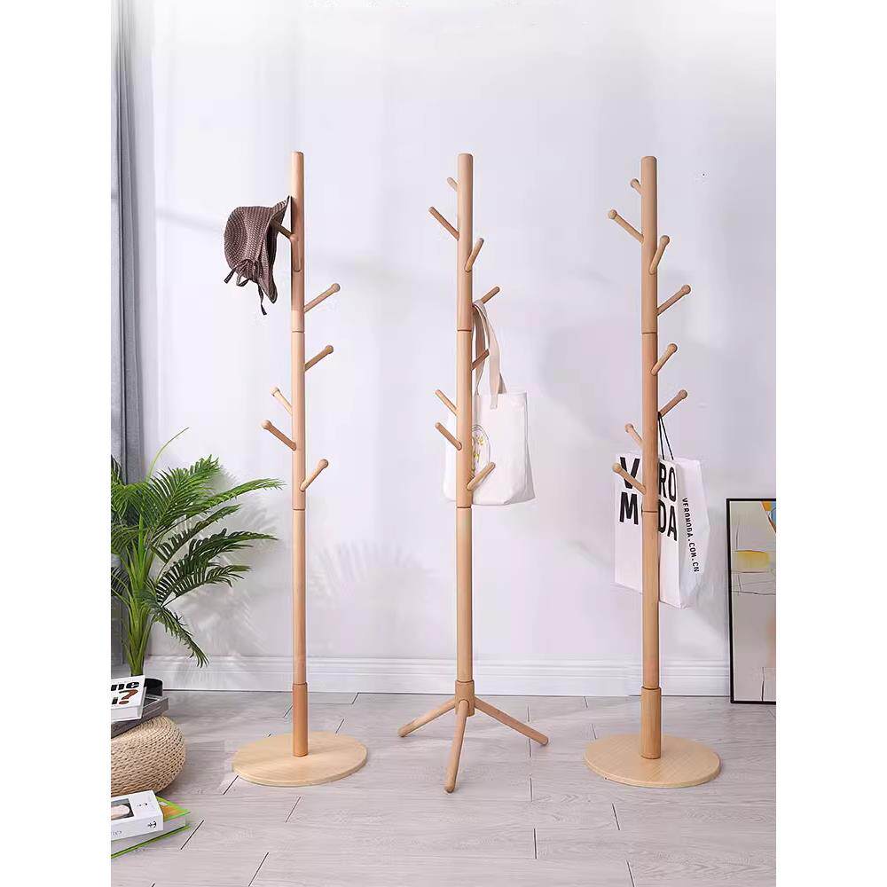 衣架落地实木衣帽架客厅卧室家用简约现代办公室挂包架简易挂衣架