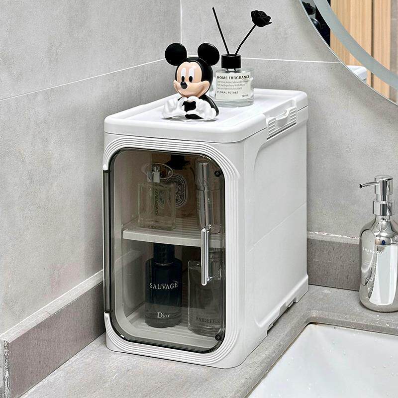 化妆室洗漱台置物架桌面台面防水化妆品收纳盒护肤香水折叠收纳柜