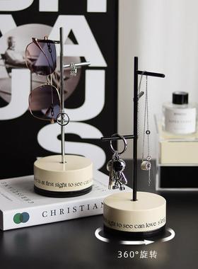 EpeiusHome实木可旋转桌面钥匙饰品手表挂架玄关收纳架北欧ins风